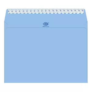 FIS Executive Laid Paper Envelopes Peel & Seal, Pack of 25 Pcs. Blue Color, C4 (229 x 324 mm) Size, 100 GSM - FSEE1042PBLB25