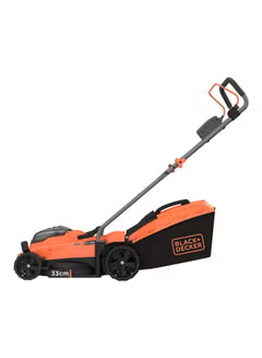 Cordless Compact Lawn Mower Supports 2x18V Li-Ion Batteries (Battery Not Included) BCMW3318N-XJ Orange/Black 33cm