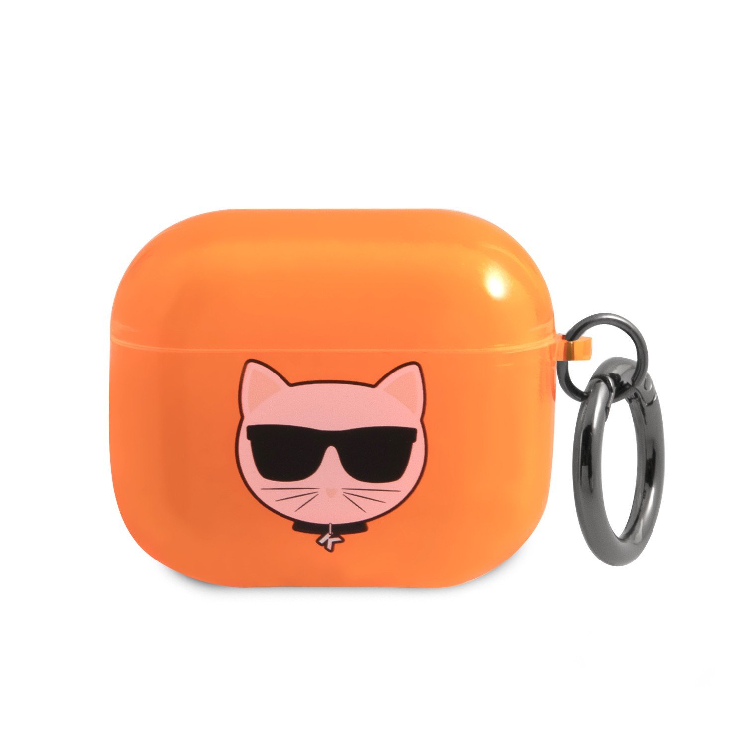 Karl Lagerfeld TPU Choupette Fluo Case for Apple Airpods 3 - Orange