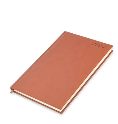 FIS A4 Diary 2024 English (Saturday & Sunday Combined) Brown - FSDI48EP24BR