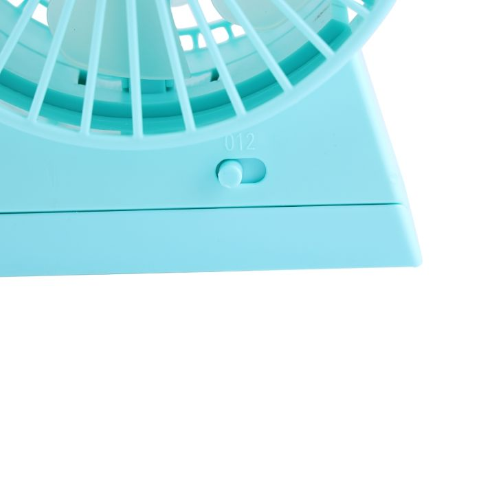 Geepas Mini USB Fan - Powerful Personal Desk Box Fan | 2 Leaf With 7 Blades | Table Fan For Office, Home (2 Speed) Fan Guard | 2 Year Warranty