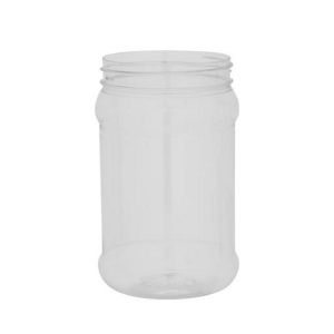 Royalford 750Ml Round Pet Jar With Cap - Plastic - Clear