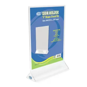 FIS Y-Shape Stand - Up Sign Holder Portrait A4 (210 X 297MM) Size - FSNA1503