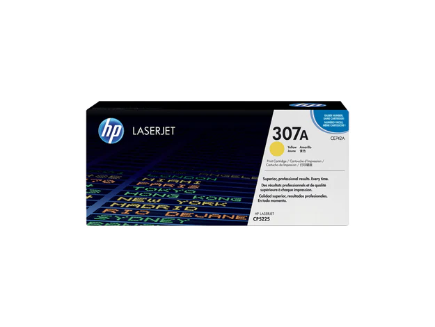 HP 307A Yellow Original LaserJet Toner Cartridge (CE742A)