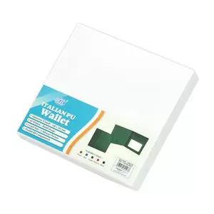 FIS Italian PU Bifold Design Wallets Polyurethane For Men, ID Card Window, 6 Card Slots, 2 Sideways Pockets, Divided Bill Compartments, Green Colour, Closed Size 100 x 105 mm - FSPQGRD2