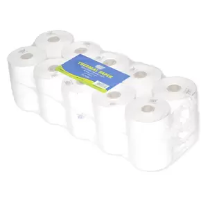 FIS Thermal Paper Roll, 10-Piece (80 x 60mm x 1/2 Inch) German Origin Material - FSFX8060MM10