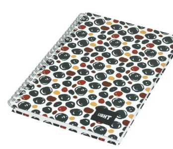 5-Piece Light Spiral Hard Cover Notebook, Single Ruled, (100 Sheets), A5 Size - LINBSA51703