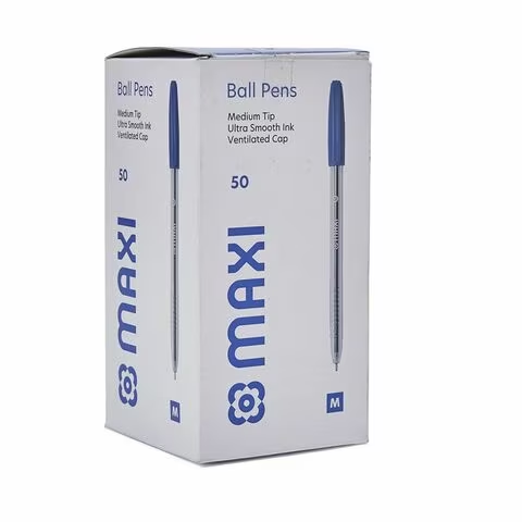 Maxi Ballpoint Pen Blue 50-Piece