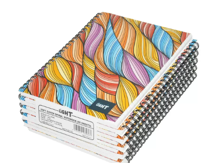 10-Piece Light Spiral Soft Cover Notebook Single Line A5, 80-Sheets - LINBA51523S