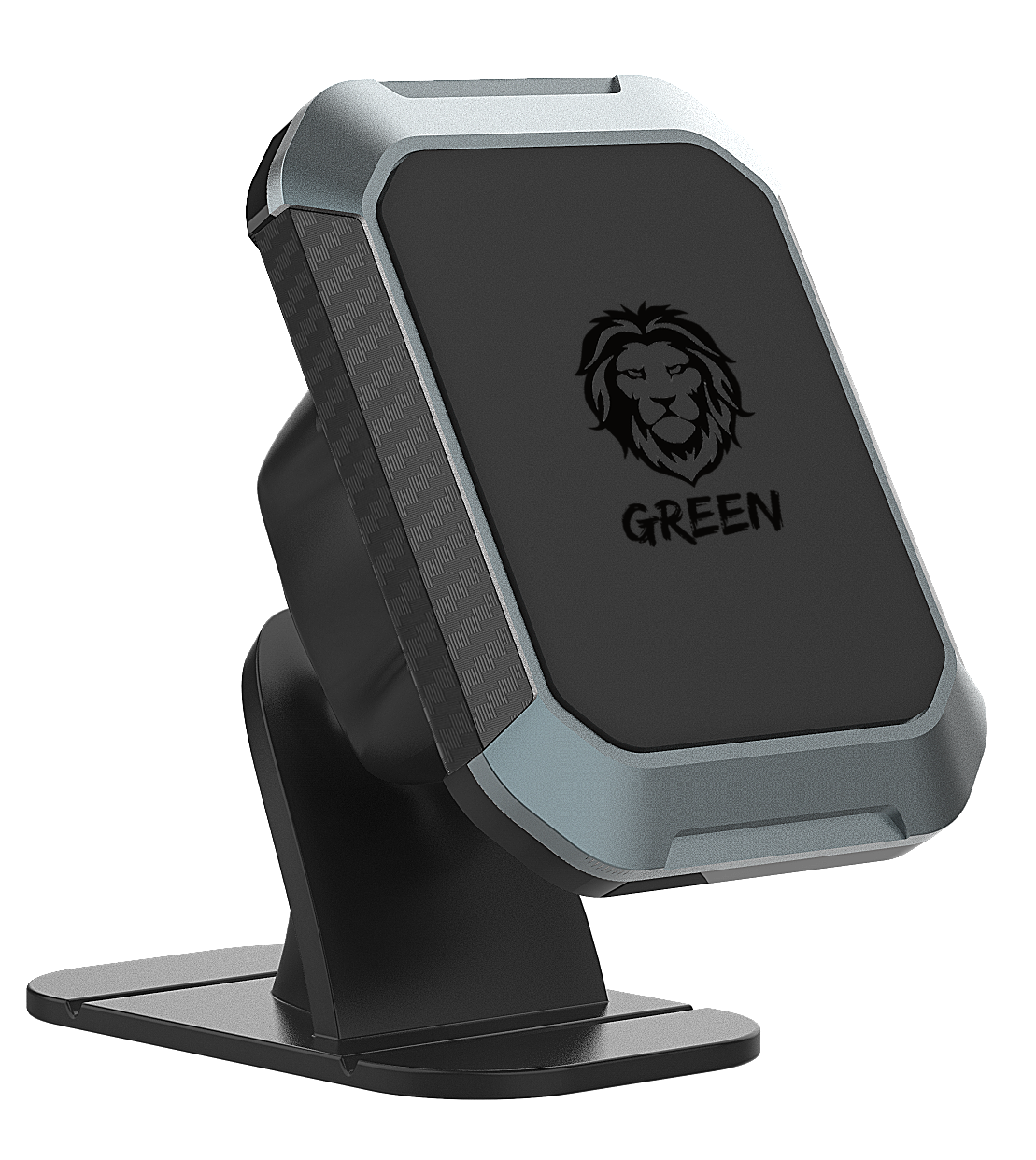 Green Magnetic Car Phone Holder - Black
