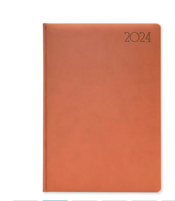 FIS A4 Diary 2024 (English) Brown - FSDI45E24BR