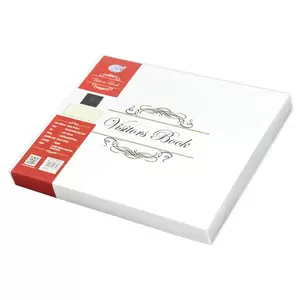 FIS Executive Visitors Book English Italian PU 25x20cm, Black - FSCLEXVI01