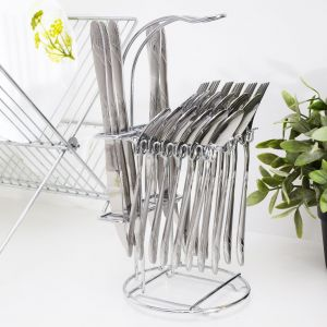 Royalford Cutlery Set 24 Pcs - Stainless Steel - Silver - RF2087-CS24
