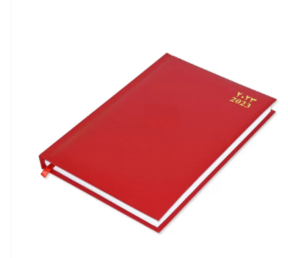 FIS A5 Diary 2023 (Arabic/English) 1 Side Padded Cover, Red - FSDI18AE23RE