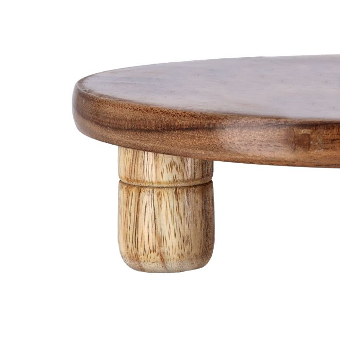 Wooden Chapati Table | Natural Wood | Eco-Friendly | 11"