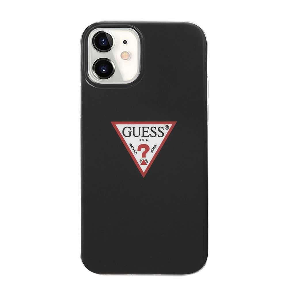 Guess PC/TPU Triangle Logo Hard Case for iPhone 12 Mini ( 5.4" ) - Black