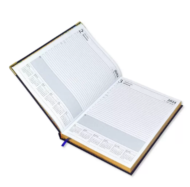 FIS A4 Golden Diary 2024 (English) Blue - FSDI44EG24BL