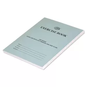 FIS® EXERCISE BOOK 200 PAGES, 4 LINE 1 SIDE PLAIN, Size 16.5 x 21 cm, Pack of 6