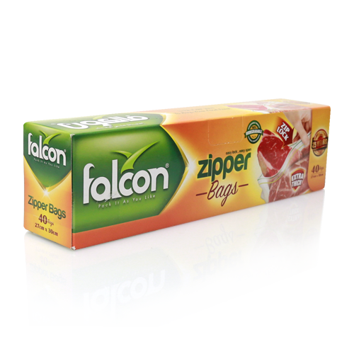 Falcon Freezer Zipper Bag – 30 X 27 CM (24 Packs x 40 Bags)
