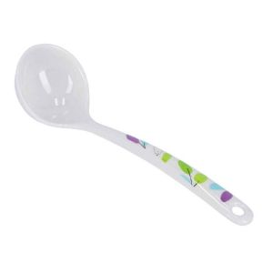 Royalford Melamine Serving Spoon - Melamine - White - 10 CM - RF7393LF