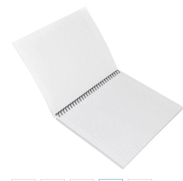 LIGHT Pack of 10 Spiral Soft Cover Notebook, Single Line , 10X8 Inches (25.4 X 20.32 cm) 100 Sheets - LINB1081703S