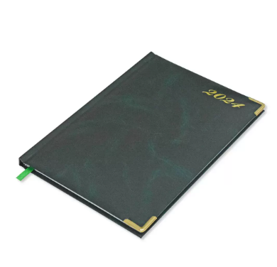 FIS A5 Diary 2024 English (1-Week at a glance) Green - FSDI78E24GR
