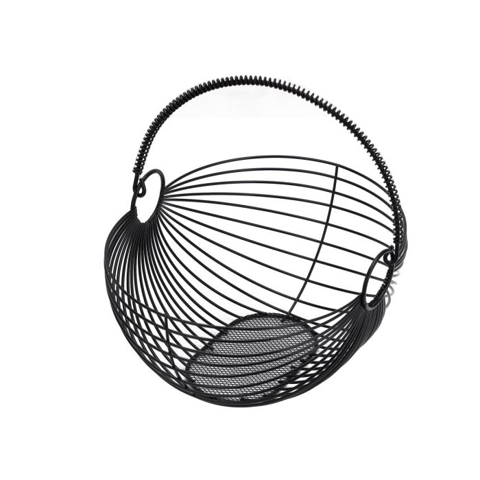 Fruit Basket, Hammock Design Fruit Bowl, RF11132 | Fruit Bowl For Kitchen Counter | Metal Wire Countertop Fruit Holder | Black Modern Home Storage Decor Stand