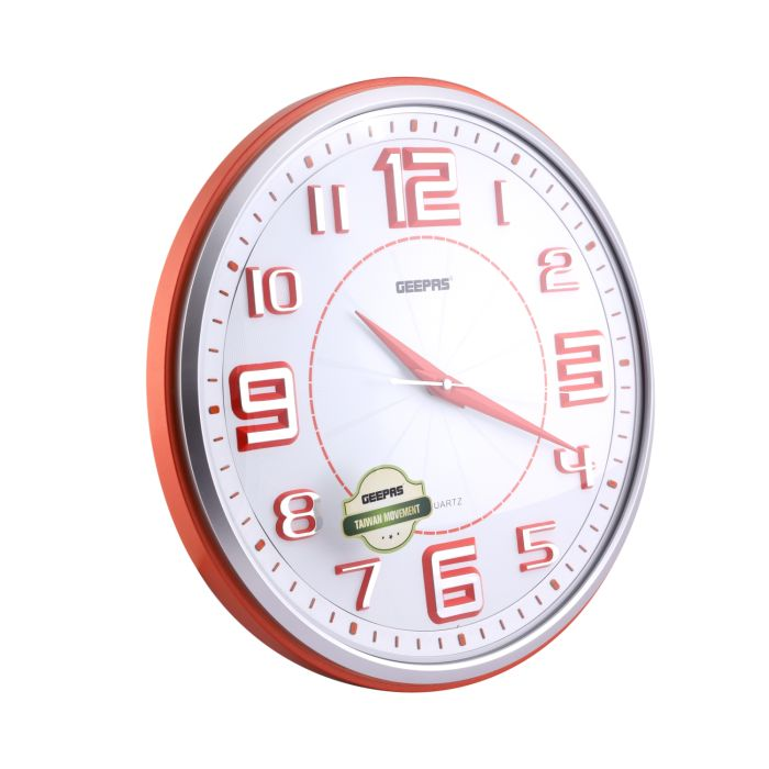 GWC4813 Wall Clock 3Dhour Numbers