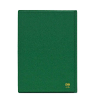 FIS 2024 Agenda Diary Arabic/English Left Side Opening with 12 Months Index, PVC Hard Cover Green - FSDI63AEL24GR
