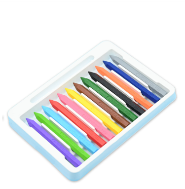 Nova Color Crayons Set Of 12 Colors (Blue,Green,Yellow,Red,Brown,Light Green,Light Blue,Purple, Orange,Black, Pink And Grey) -KRCRNC-1112