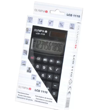 Olympia Pocket Calculator 10 Digits Black Color - OLCA941901001