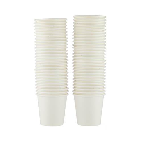 2.5 Oz White Single  Wall Qahwa Paper Cups