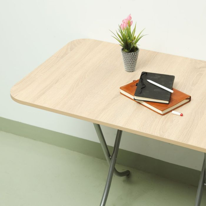 Rectangular Table, Sanoma Design Portable Table, RF10996 | 90x60cm Rectangular Kitchen Dining Table | Modern Small Coffee Table Living Room Accent Table With Metal Legs