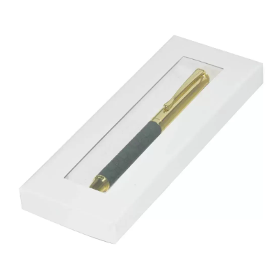 FIS Gold Pens with Embossed Italian PU Wrapper and Gift Box, Green Colour - FSPNGPUGRD5