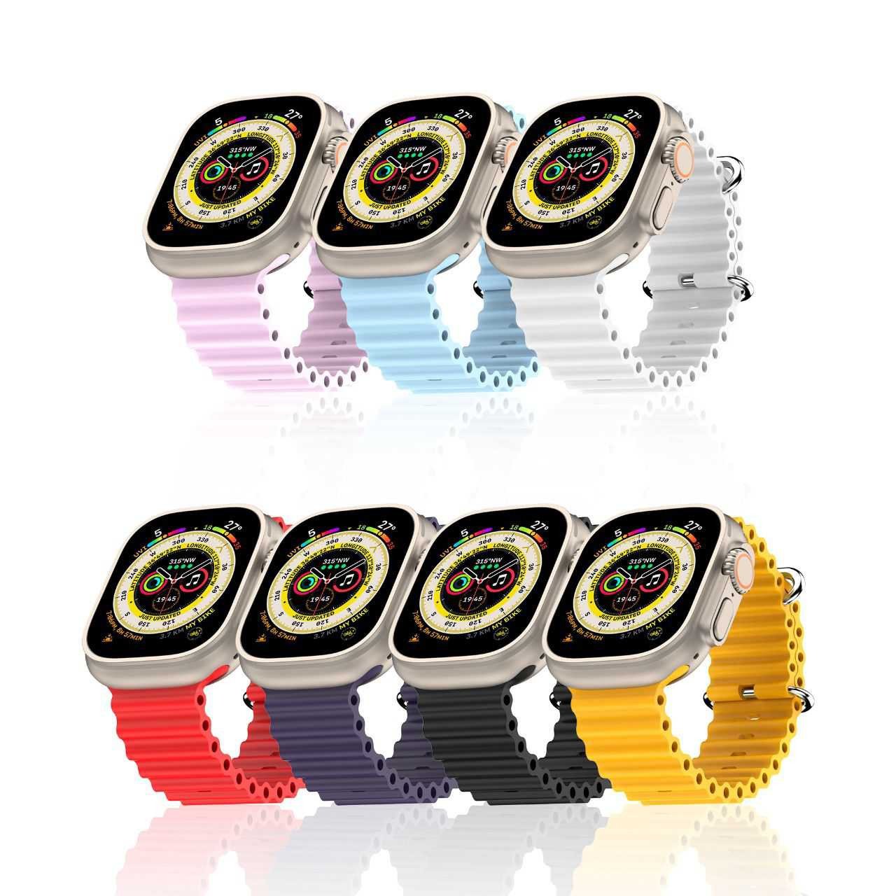 Green Lion Felex Silicone Watch Band for Apple Watch 49mm - Assorted colour