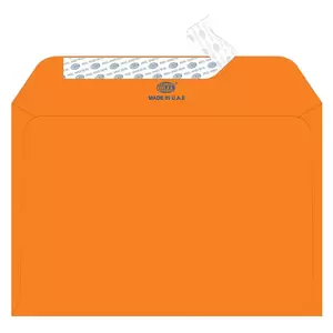 FIS Color Envelopes, Peel & Seal, Bright Orange Colors, Pack of 50 Pcs. C5 (162 x 229 mm), 80 GSM - FSEC8026PBOR50