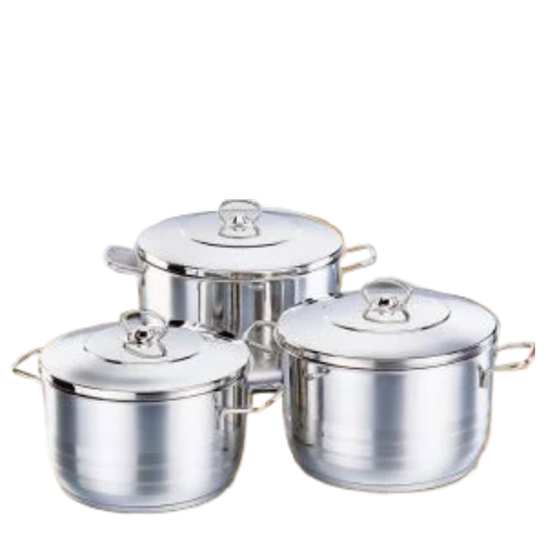 Korkmaz Astra Optimum 6Pc Cookware Set - Stainless Steel - Silver