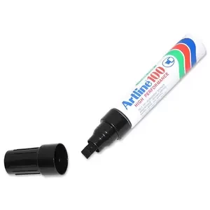 Artline Jumbo Marker, Pack of 12, Ek-100 7.5-12.0 Water Proof, Black - ARMK100XFBK