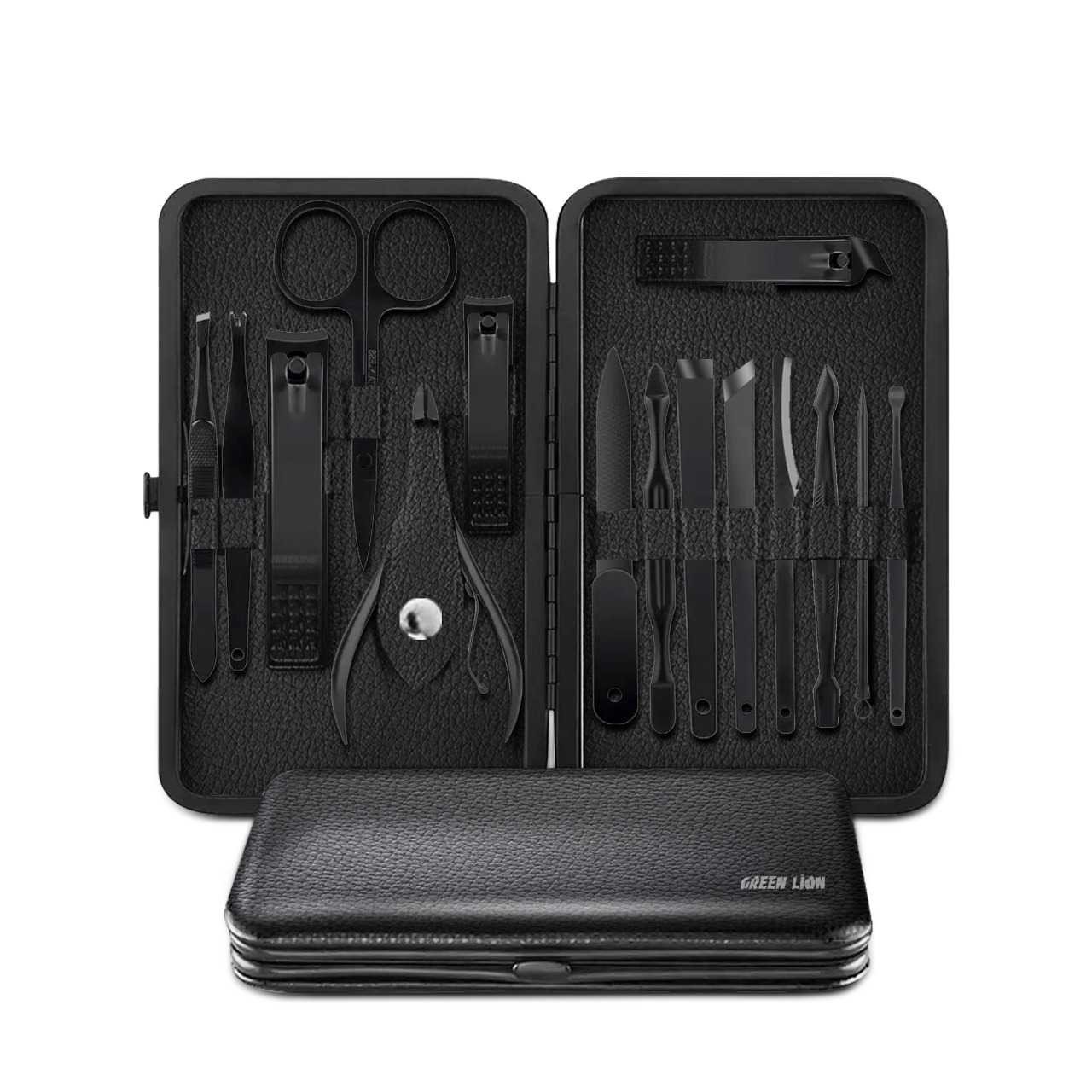 Green Limpia 15 in 1 Manicure Kit - Black