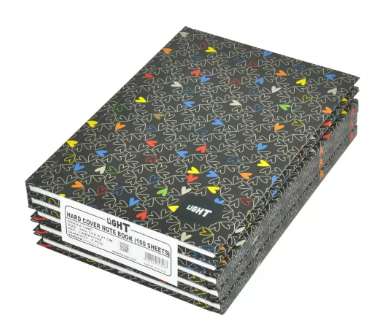 5-Piece Light Hard Cover Notebook, Single Ruled, (100 Sheets), A5 Size - LINBA51704