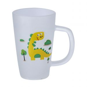 Royalford 11 Oz Fruit Design Frosty Mug With Lid - Plastic - Red - 11 OZ