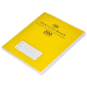 FIS® EXERCISE BOOK 200 PAGES, SINGLE LINE WITH MARGIN, Size 16 x 21 cm, Pack of 6