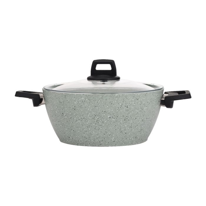 Royalford 9Pcs Scoria Granite Coating Cookware Set, RF10979 Green