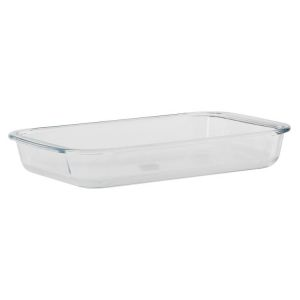 Royalford 18L Glass Baking Tray - Glass - Clear - 18 L