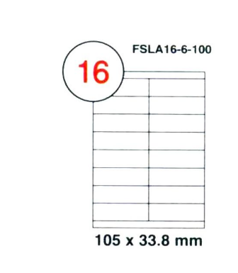 FIS FSLA16-100 SIZE 105X37MM LABEL STICKER