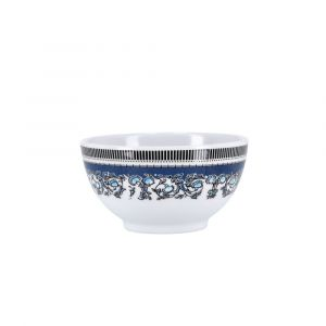 Royalford 35" Perwinkle Designed Melamine Rice Bowl - Melamine - White