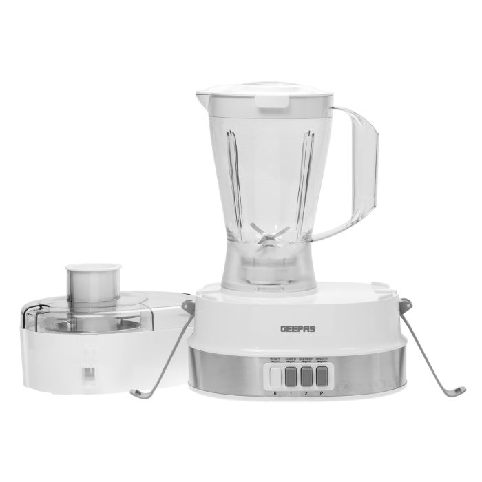 Geepas GSB44026UK 4-In-1 Food Processor & Juicer | Multifunctional Smoothie Maker, Juicer, Compact Electric Blender, Chopper & Grinder | 1.5L Jug, 2-Speed Pulse Function For Ice Crusher | 800W - 2 Yea
