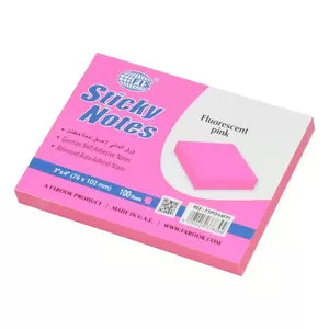 FIS Sticky Note, Fluorescent Pink Colours, Size 3 x 4 Inch, 100 Sheets, Quantity per Pack 12 - FSPO34FPI