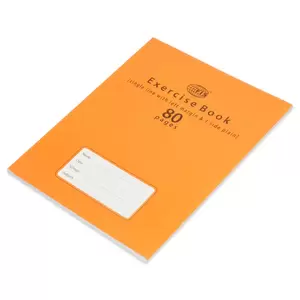 FIS Exercise Book, Pack of 12, Size:16.5 X 21 cm, 80 Pages, Single Line, 1 Side Plain with Margin - FSEBPSL80N