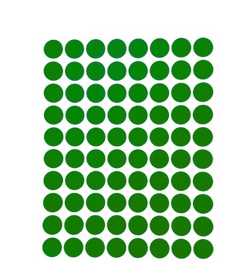 Round Labels 10mm Diameter Green (960 - Piece)